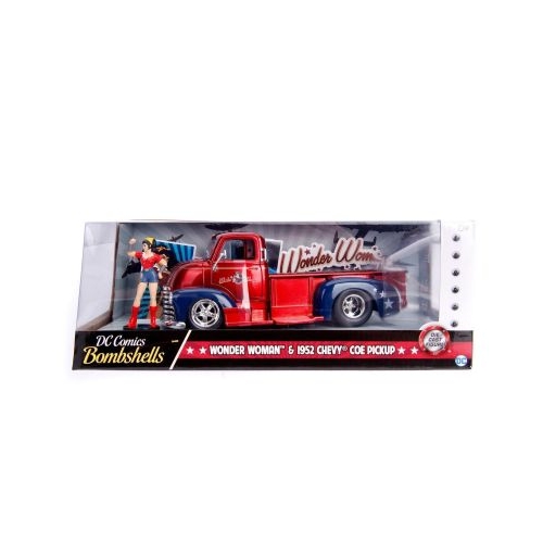 Masina de colectie 1952 Chevy coe wonder woman - DC Bombshells, JadaToys