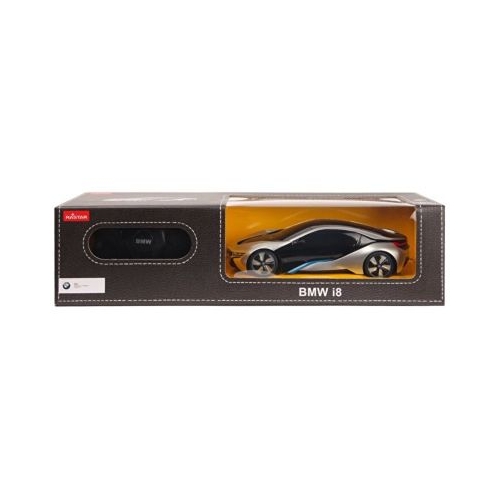 Masina cu telecomanda BMW I8 argintiu, scara 1: 24, Rastar