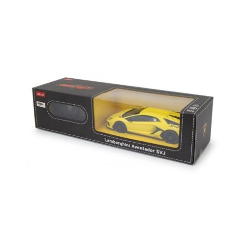 Masina cu telecomanda Lamborghini Aventador SVJ galben scara 1: 24, Rastar