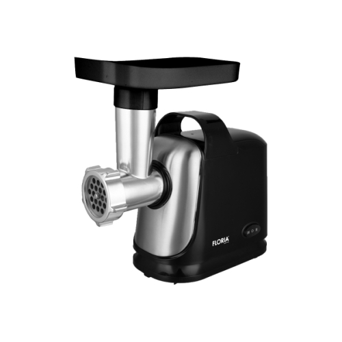 Masina de tocat putere 1300W, doua site, functie de revers, lama din otel, negru, Floria