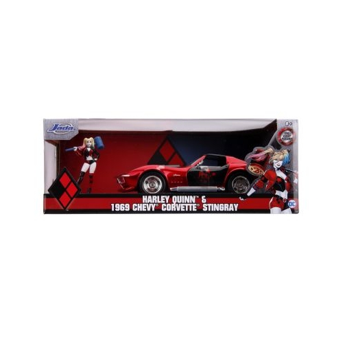 Masinuta din metal Harley Quinn 1969 Chevy Corvette, JadaToys