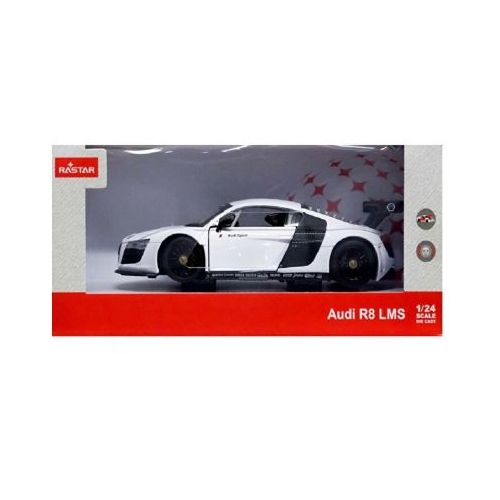 Masinuta metalica Audi R8 alb, scara 1: 24, Rastar