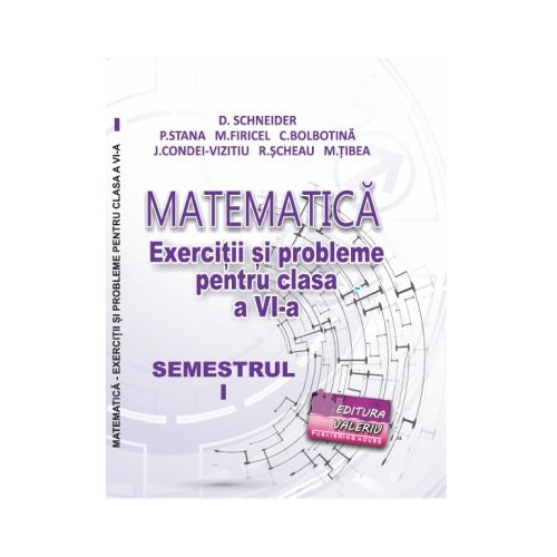Matematica, exercitii si probleme pentru clasa a 6-a, semestrul 1- Delia Schneider