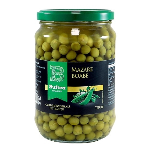 Mazare verde boabe, 720 g, Buftea