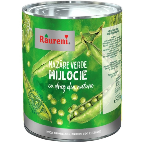 Mazare mijlocie cutie 830g, Raureni