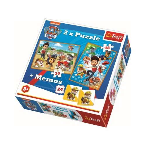 Puzzle 2in1 Memo Patrula Catelusilor, Trefl