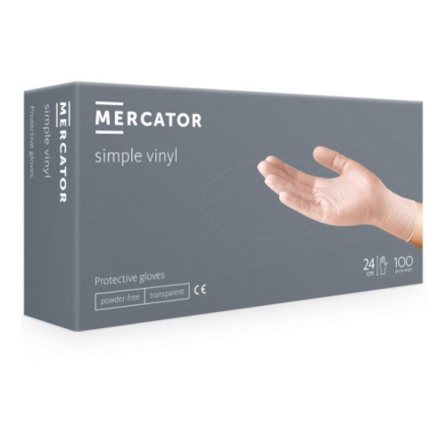 Manusi unica folosinta vinil nepudrate marimea S transparente 100buc, Mercator