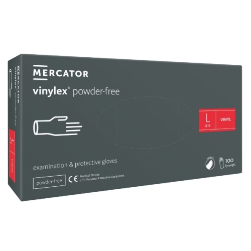 Manusi unica folosinta vinil nepudrate marimea L transparente 100buc, Mercator