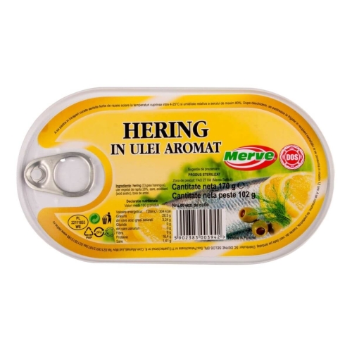 Merve Hering in ulei aromat 170 gpe grupdzc.ro✅. Descopera gama copleta de produse la oferte speciale✅!
