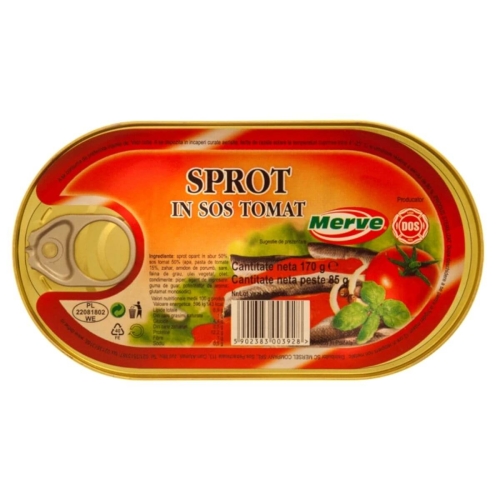 Merve Sprot in sos tomat, 170 gpe grupdzc.ro✅. Descopera gama copleta de produse la oferte speciale✅!