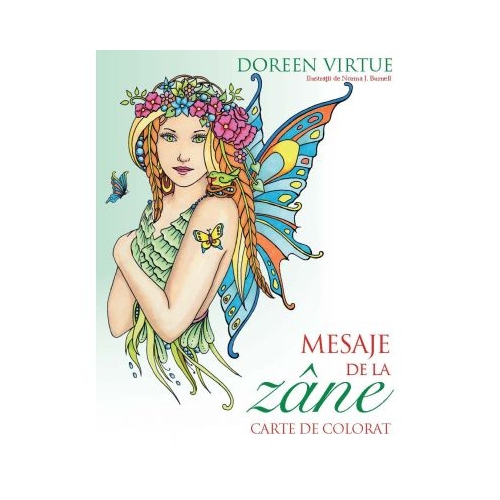 Mesaje de la zane. Carte de colorat - Doreen Virtue, editura Curtea Veche