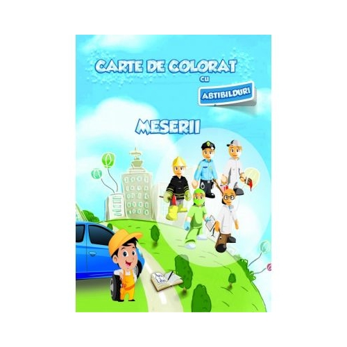 Carte de colorat cu abtibilduri. Meserii, editura Ars Libri