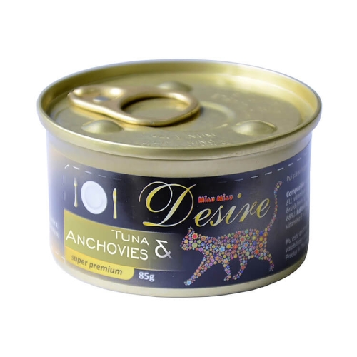 MIAU MIAU DESIRE Conserva Ton File si Ansoa in Gelatina 85g