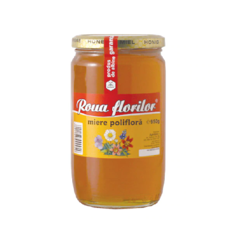 Miere poliflora, 950 g, Roua florilor	