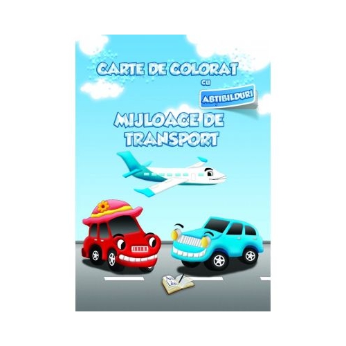 Carte de colorat cu abtibilduri. Mijloace de Transport, editura Ars Libri