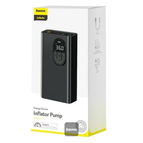 Mini compresor auto Baseus Energy Source, 54W, 5V/2.4A, 2500mAh, Negru