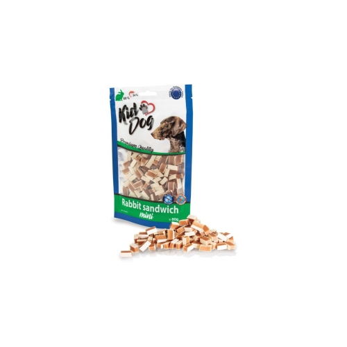 KidDog Recompense Pentru Caini, Mini Sandwich Cu Iepure, 80 g, A04813