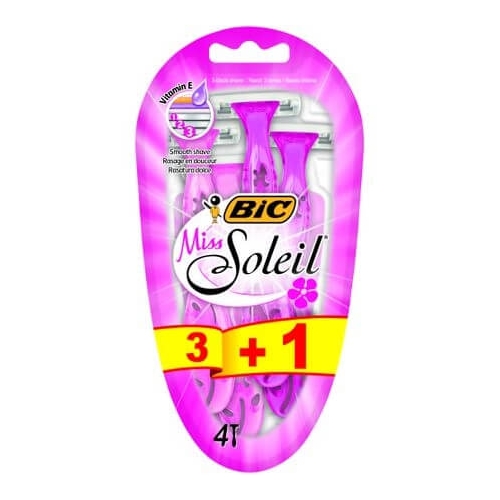BIC Aparat de Ras pentru femei Miss Soleil, 3 lame, 3+1 bucati