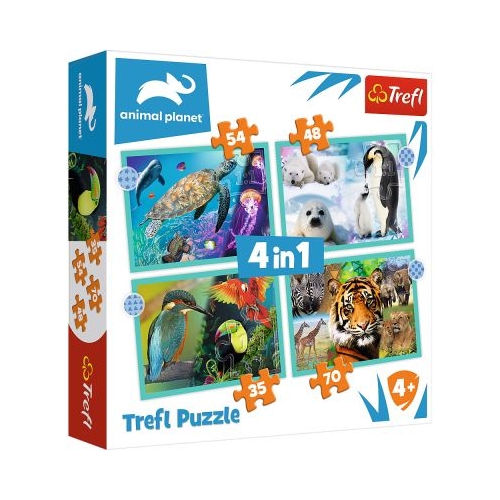 Puzzle 4in1 Animal Planet - Misterioasa lume a animalelor