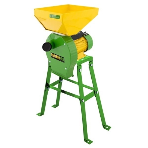 Moara Electrica Cereale cu Suport PartnerPro PPM-3900SS - 3900W, 270 kg/h, cuva 15L, stativ si sac antipraf