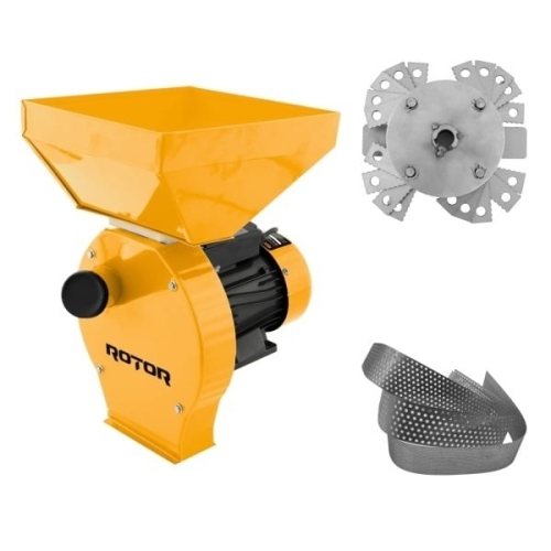 Moara Electrica Cereale ROTOR RM3900, model simplu, 3900W, 270 kg/h, cuva 15L, 20 ciocanele, 4 site