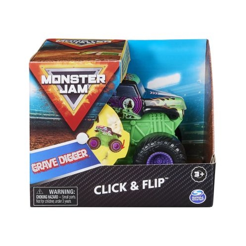Monster Jam Grave Digger Seria Click Flip scara 1: 43
