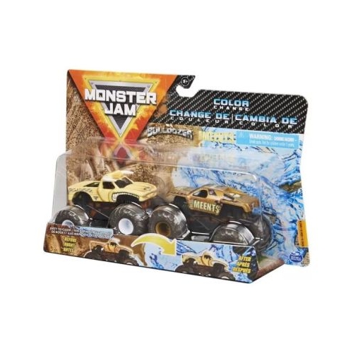Monster Jam Set 2 Masinute Bulldozer si The Meents Color Change