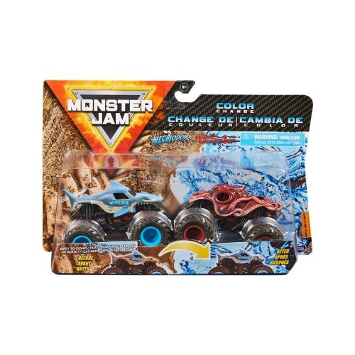 Set 2 masinute Monster Jjam Megalodon si Octonber color change