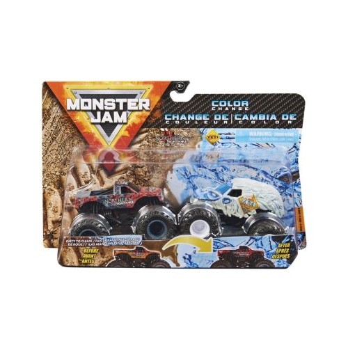 Monster Jam Set 2 Masinute Northern Nightmare si Yeti Color Change