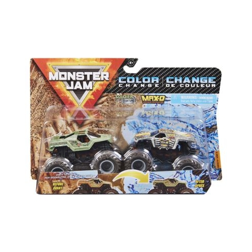 Monster Jam Set 2 Masinute Soldier Fortune si Max-d Color Change