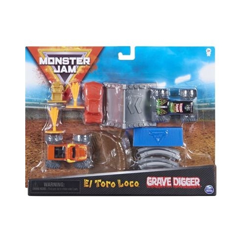 Monster Jam, Set de joaca El Toro Loco si Groparul, Spin Master