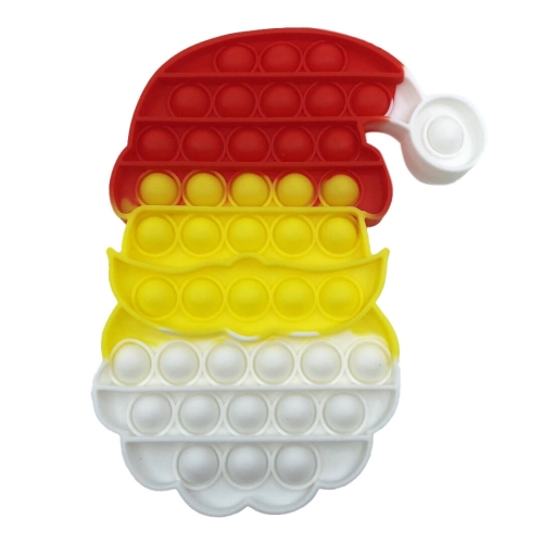 Jucarie antistres din silicon Pop it now and flip Cap Mos Craciun multicolor , FLIPPY