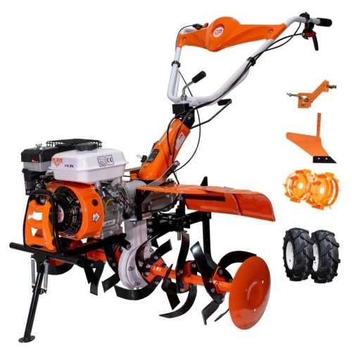 Motosapatoare Ruris 753K + Roti Cauciuc 5.00-8+Plug+Adaptor+Roti Metalice 350 Fara Manicot