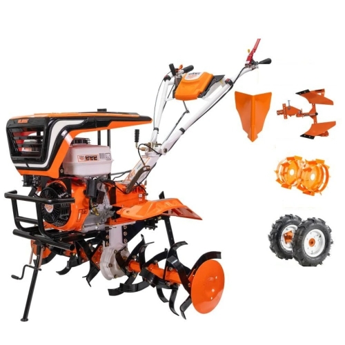 Motosapatoare Ruris 915Acc + Roti Cauciuc 5.00-12+Rarita+Plug Reversibil Rev2+Roti Metalice 500