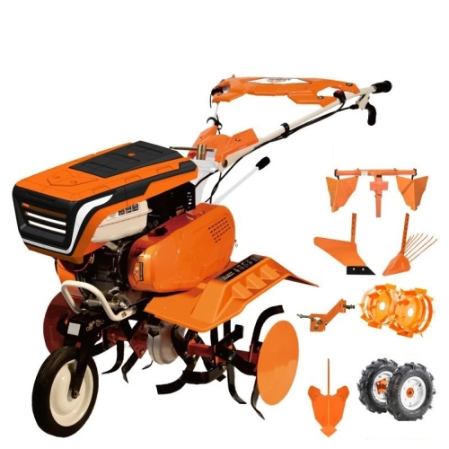Motosapa Ruris 7500Acc5 + Roti Cauciuc 4.00-8+Rarita Ajustabila+Plug+Adaptor+Dispozitiv Cartofi+Cultivator Multifunctional+Roti Metalice 400 Fara Manicot