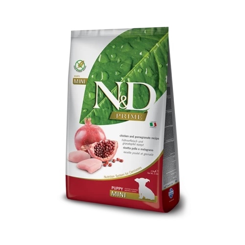 Hrana uscata catei, cu pui si rodie, 800 g, N&D Prime Dog Puppy Mini