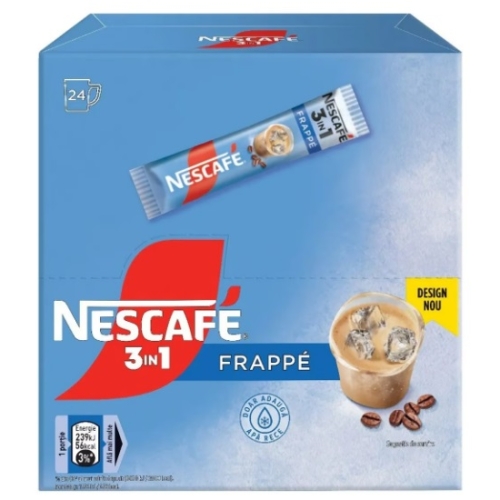 Cafea instant, Nescafe 3 in 1 Frappe, 15g x24 plicuri