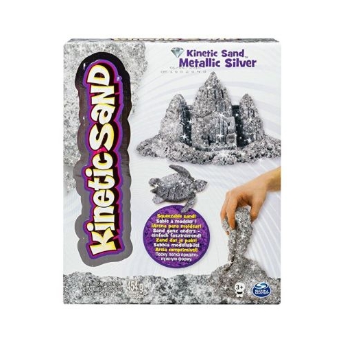 Nisip kinetic. Metale si minerale stralucitoare, argintiu