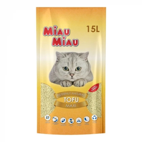 Nisip Pisici Tofu Maxi 15 l MIAU MIAU 