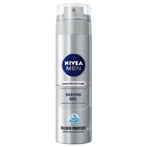 Nivea Men Gel de Ras Silver Protect, 200 ml