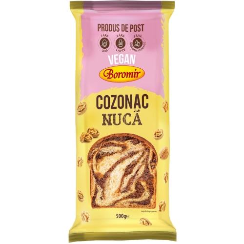 Cozonac de post cu nuca, 500 g, Boromir