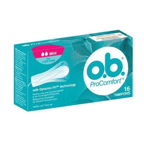 O.B. Tampoane Mini 2 picaturi , 16 buc