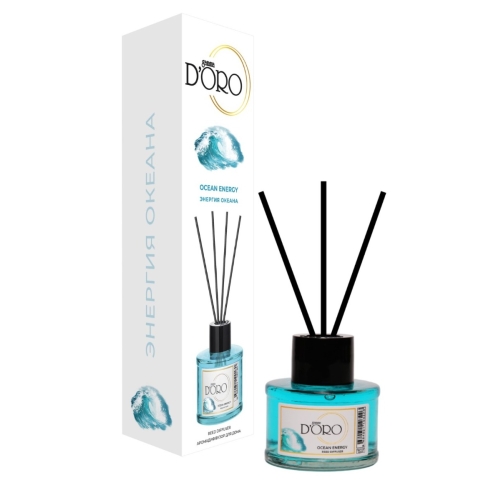 Odorizant camera cu betisoare aroma de Ocean, 55 ml, gamma D'ORO