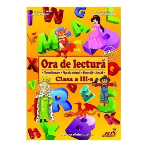 Ora de lectura. Clasa 3 - Roxana Toader, Monica Grozavu, Livia Zegheru. Auxiliar scolar editura Joy