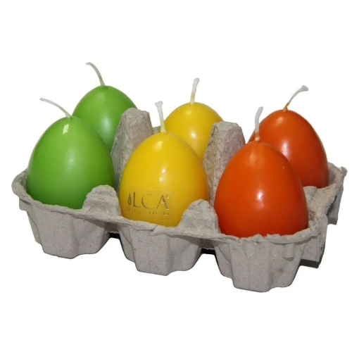 Set lumânări, 6 buc, ou Bolsius culori asortate 