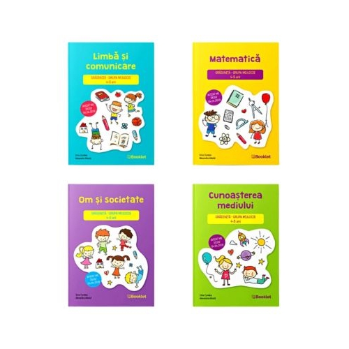 Pachet educational gradinita pentru grupa mijlocie 4 - 5 ani, editura Booklet