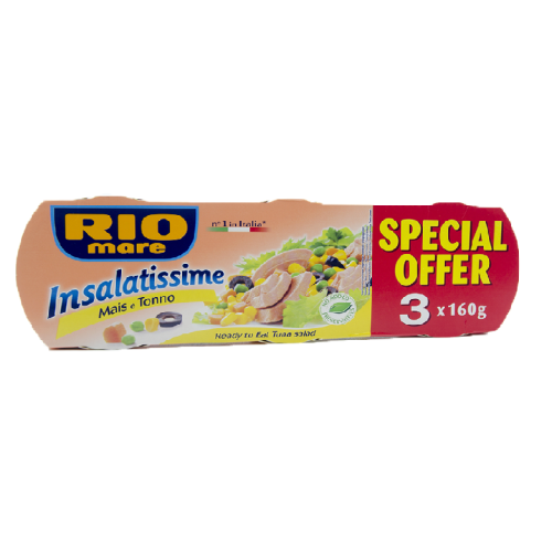 Rio mare Pachet Salata de ton si porumb, 3x160g	