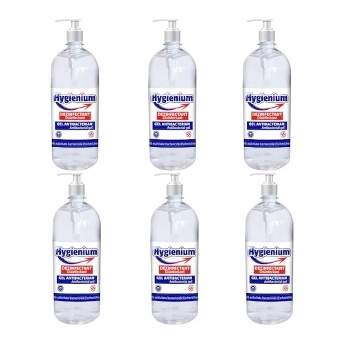Pachet Hygienium Virucid Gel dezinfectant maini 1000 ml, avizat Ministerul Sanatatii, 6 buc