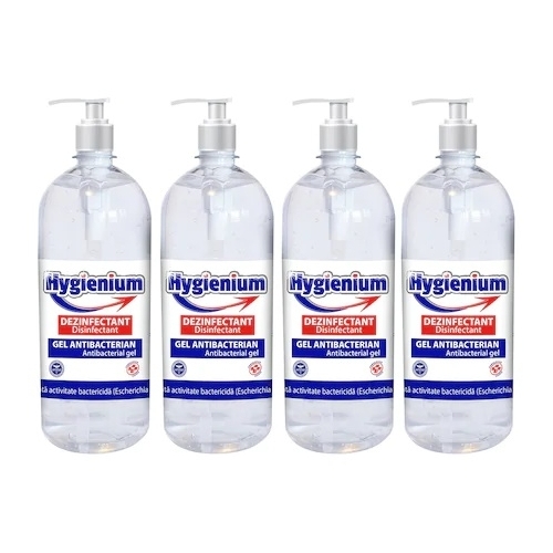 Pachet Hygienium Virucid Gel dezinfectant maini 1000 ml, avizat Ministerul Sanatatii, 4 buc