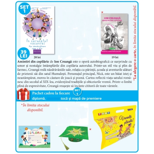 Set 1 de premiere Clasa a 3-a, 2025 (Amintiri din copilarie - Ion Creanga)